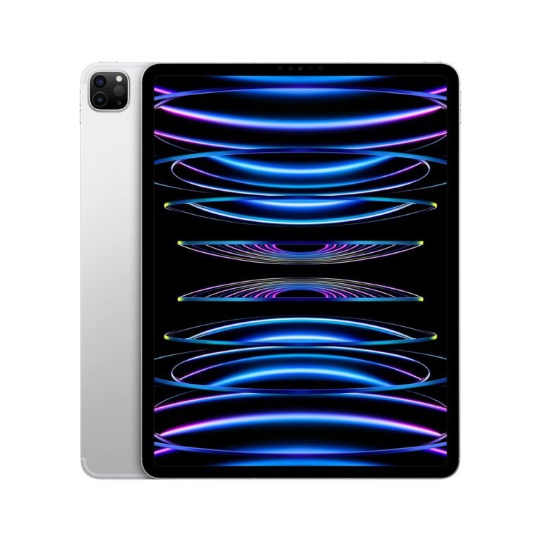 Apple iPad Pro 12.9″ (6th generation): with M2 chip, Liquid Retina XDR display, 512GB, Wi-Fi 6E + 5G cellular, 12MP front/12MP and 10MP back cameras, Face ID, all-day battery life – Silver