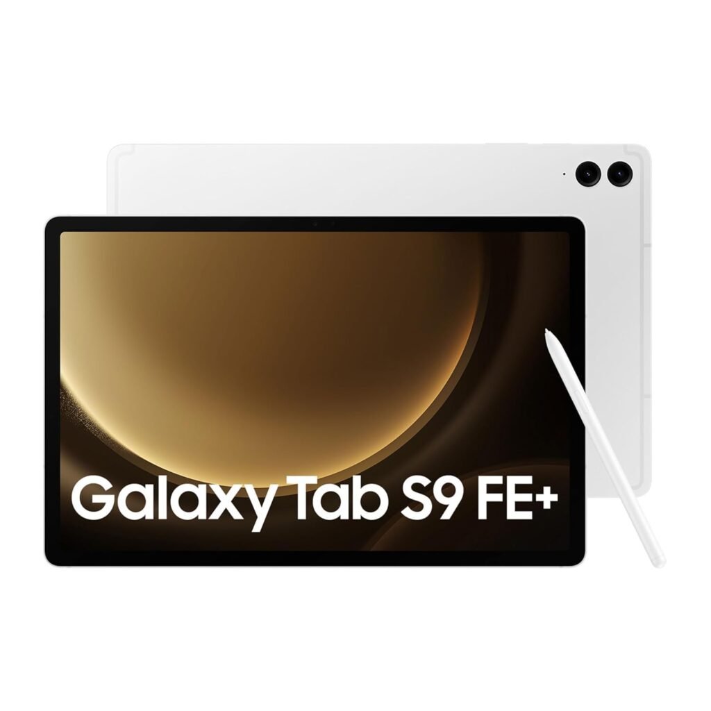 Galaxy Tab S9 FE+ 31.50 cm (12.4 inch) Display, RAM 12 GB, ROM 256 GB Expandable, S Pen in-Box, Wi-Fi, IP68 Tablet, Silver for Samsung