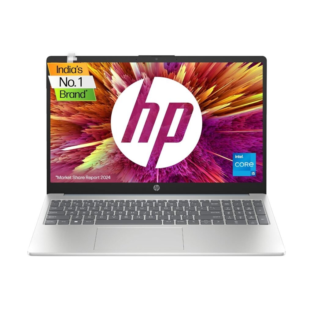 HP Laptop 15, 13th Gen Intel Core i5-1335U, 15.6-inch (39.6 cm), FHD, 8GB DDR4, 512GB SSD, Intel Iris Xe graphics, 1080p FHD camera w/privacy shutter, Backlit KB, (Win 11, Blue, 1.6 kg), fd0021TU