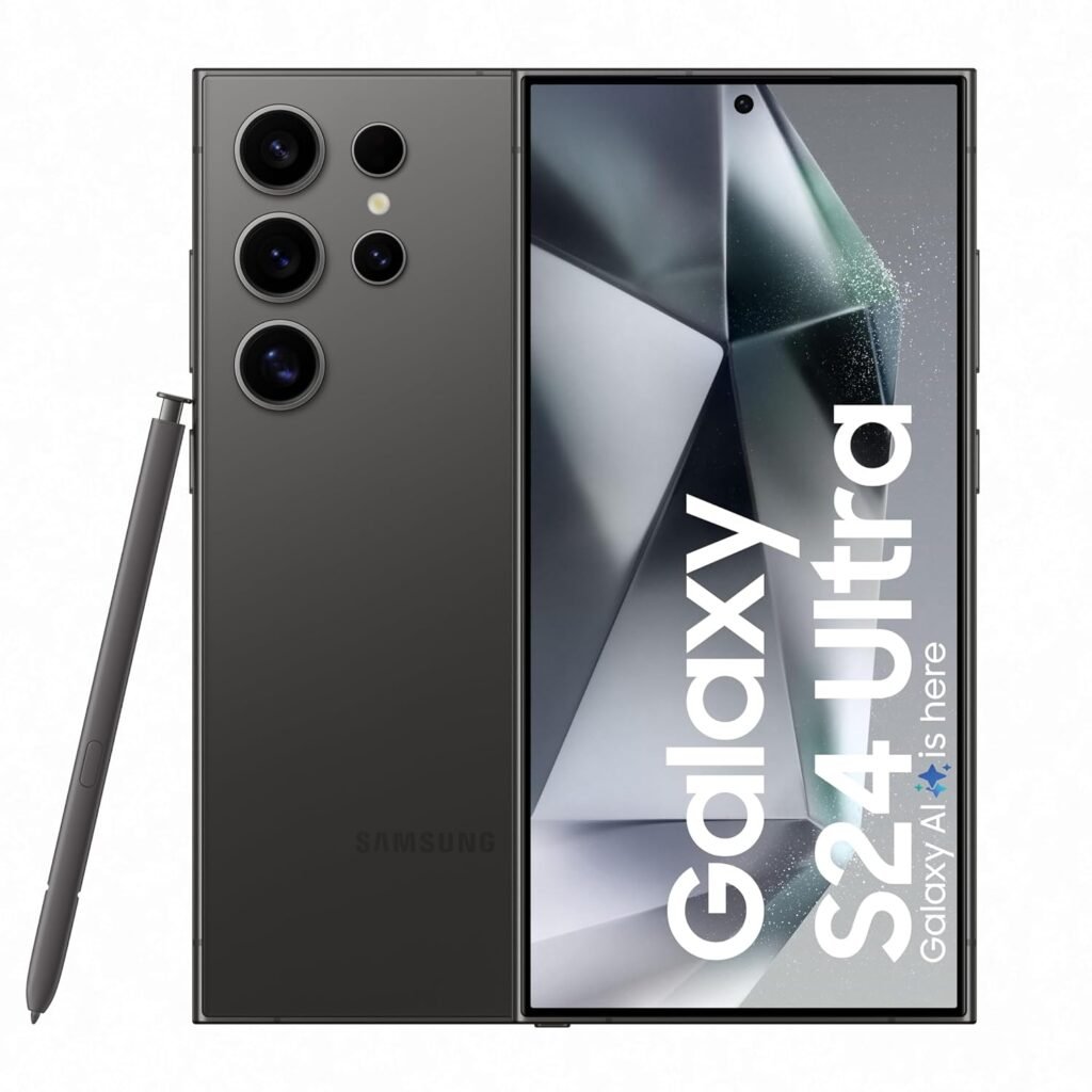 Samsung Galaxy S24 Ultra 5G AI Smartphone (Titanium Black, 12GB, 256GB Storage)