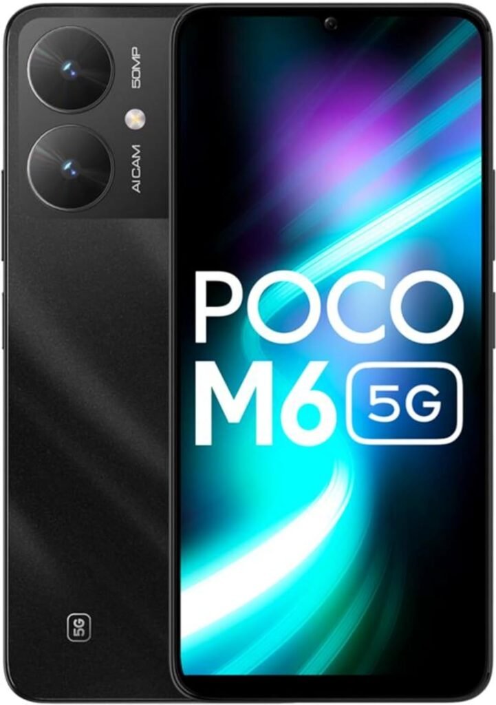 POCO M6 5G (Galactic Black, 8GB RAM, 256GB Storage)