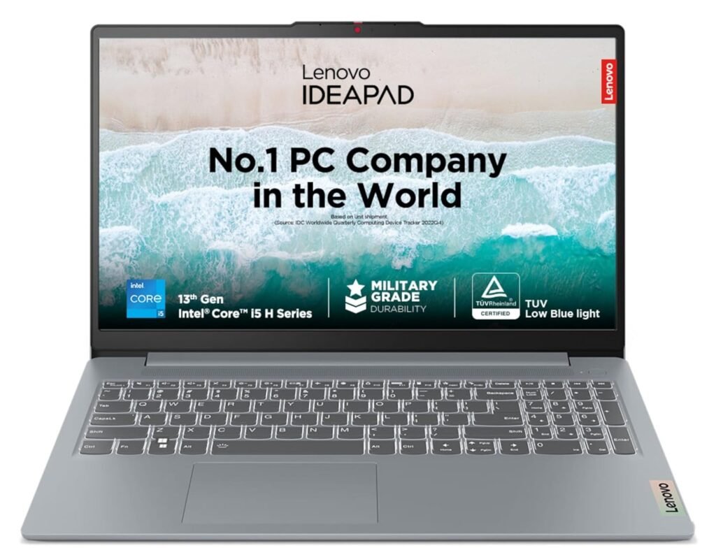 Lenovo IdeaPad Slim 3 Intel Core i5-13420H 15.6″ (39.6cm) FHD IPS 300 Nits Thin & Light Laptop (16GB/512GB SSD/Win 11/Office 2021/Alexa built-in/3 month Game Pass/Arctic Grey/1.62Kg), 83EM0023IN