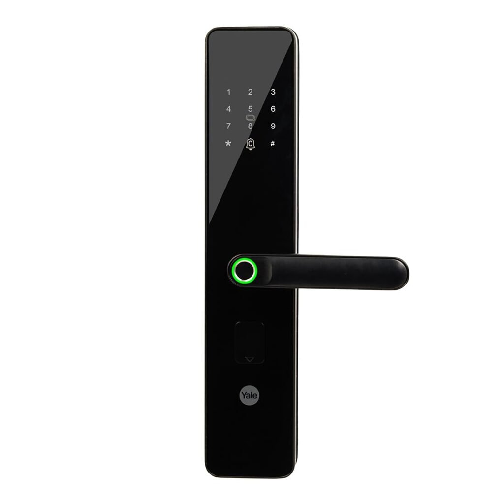 Yale YDME 100 NxT, Smart Door Lock with Biometric, Pincode, RFID Card & Mechanical Keys, Color- Black, for Home & Office (Free Installation)…