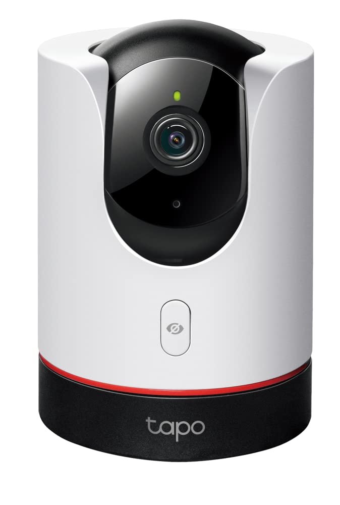 TP-Link Tapo C225 4MP 2K QHD 1440p Pan/Tilt WiFi SecuritySmart AI Camera, Indoor CCTV, Starlight Sensor, Night Vision, Alexa Google and Apple Home Compatibility, No Hub Required, SD Storage