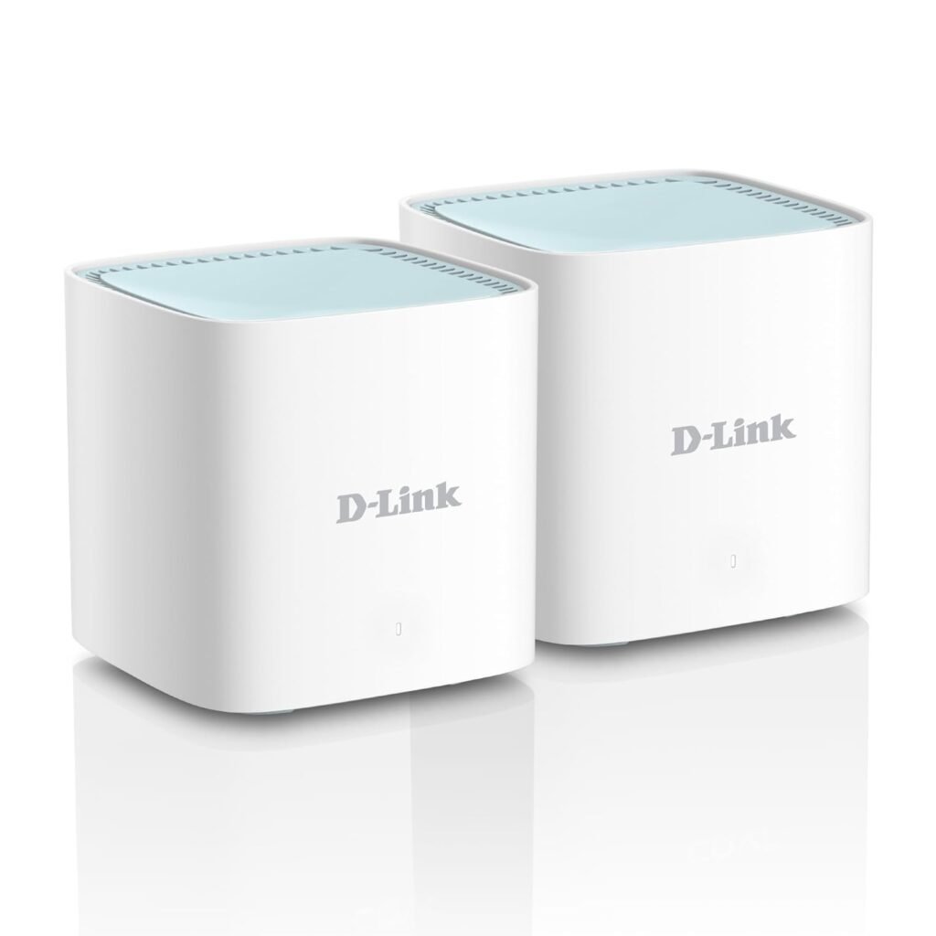 D-Link M15 AX1500 Eagle Pro 1500 Mbps Dual Band AI Powered Mesh Wi-Fi 6 Fast & Reliable Speed Up to 3600 sq.ft Seamless Whole Home WiFi 70+ Devices | 2-Pack