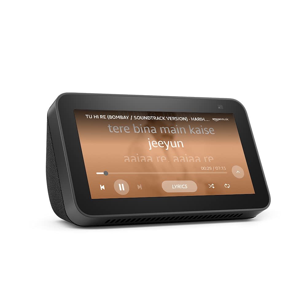 Amazon Echo Show 5 (2nd Gen) – Smart speaker with 5.5″ screen, crisp sound and Alexa (Black)