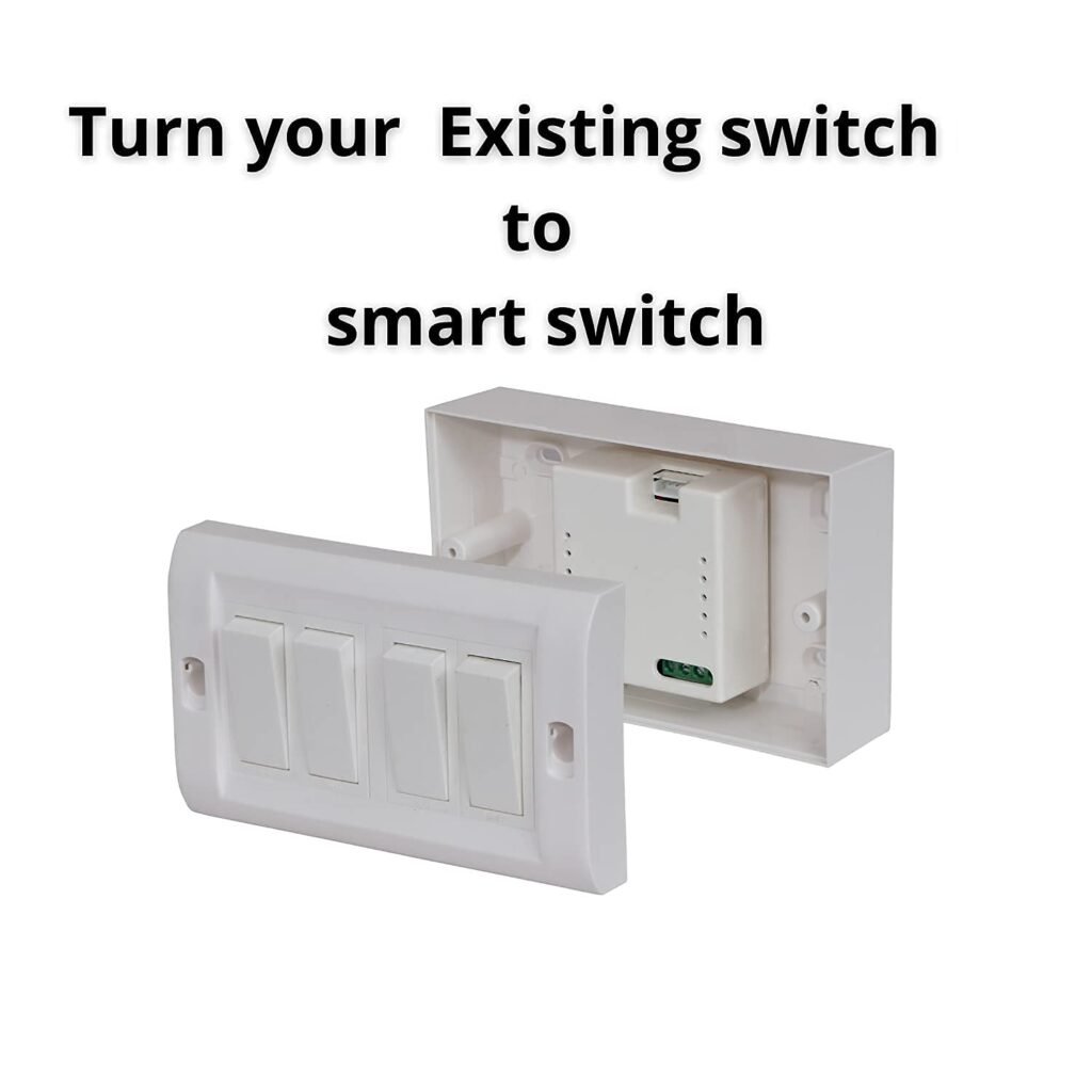 Teqooz® WiFi 4 Node Smart Switch Module (10 Amp Each) | Retrofit – Fits Behind Any Switch Board | Works with Smart Life App, Alexa, Google, Siri