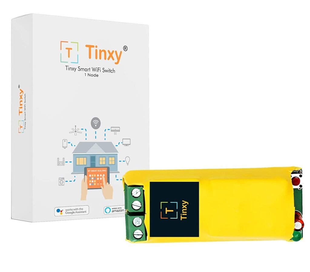 T Tinxy Device Tinxy 10 Amps Smart Switch Retrofit Smart Switch For Home Automation, Works With Existing Switches. Compatible With Alexa And Google Home