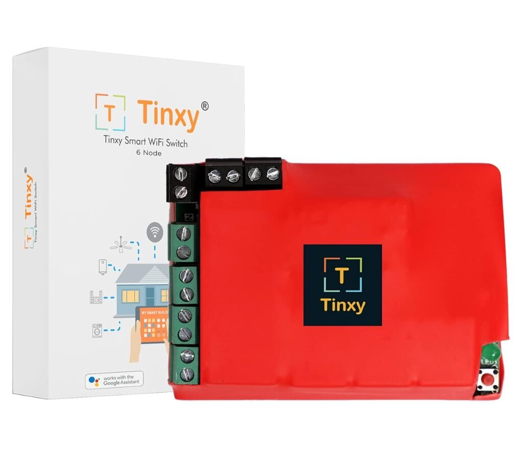 T Tinxy Device Tinxy 6 Node Smart Switch Retrofit Smart Switch For Home Automation, Works With Existing Switches. Compatible With Alexa And Google Home