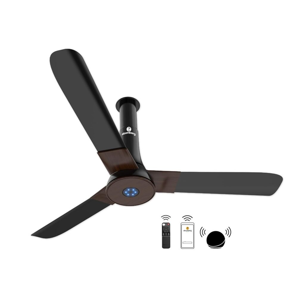 atomberg Studio Smart+ 1200mm BLDC Ceiling Fan with IoT & Remote | BEE 5 star Rated Energy Efficient Ceiling Fan | High Air Delivery with LED Indicators | 2+1 Year Warranty (Earth Brown)