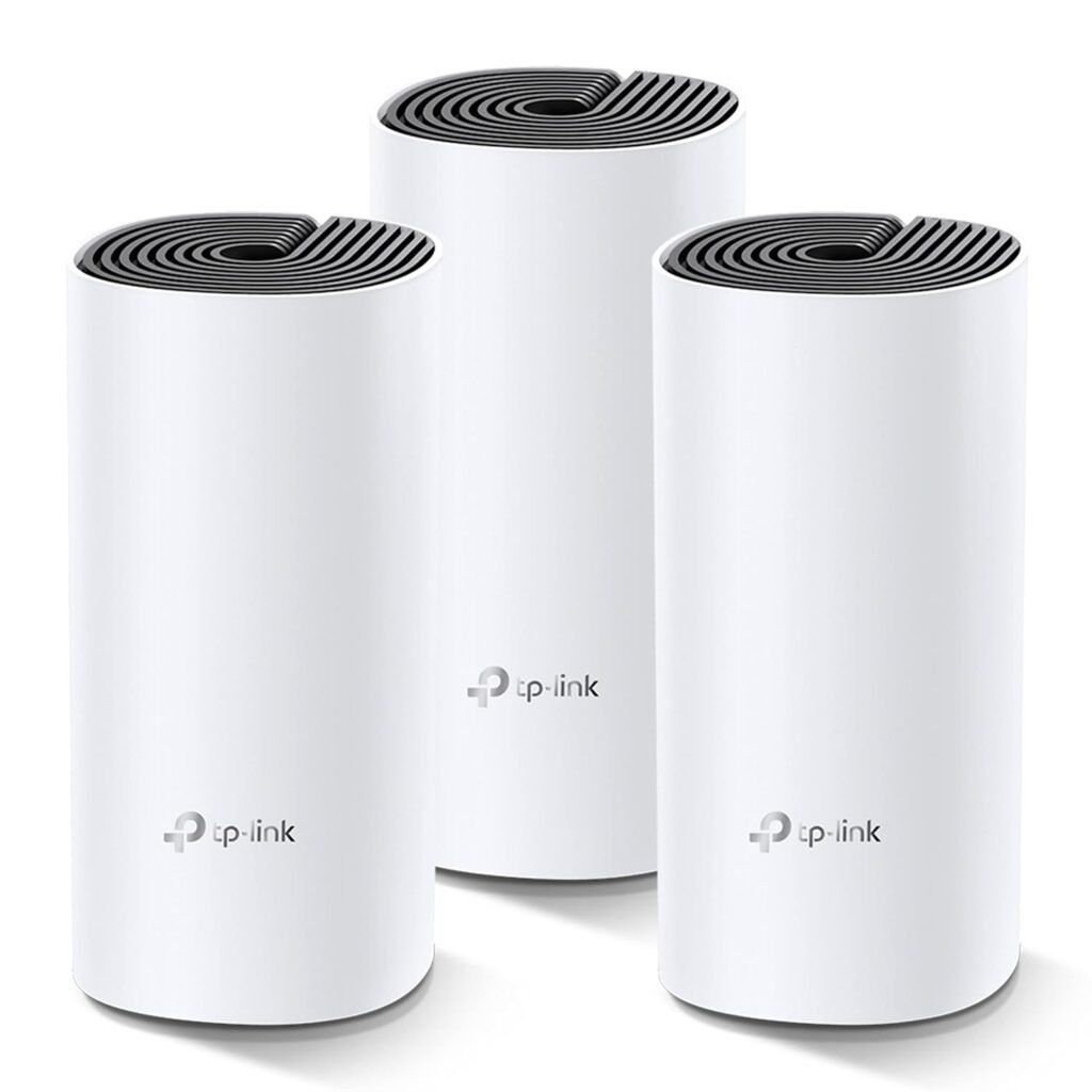 TP-Link Deco M4 Whole Home Mesh Wi-Fi System, Seamless Roaming and Speedy (AC1200), Work with Amazon Echo/Alexa, Router and Wi-Fi Booster, Parent Control Router, Pack of 3