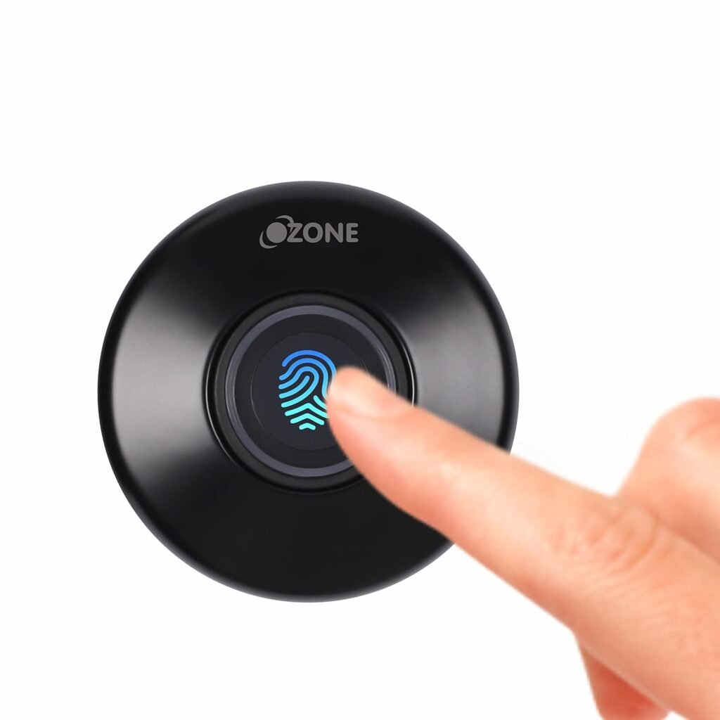 Ozone OZFL-55-F Fingerprint Access Automatic Locking System Smart Digital Furniture Lock (Black)