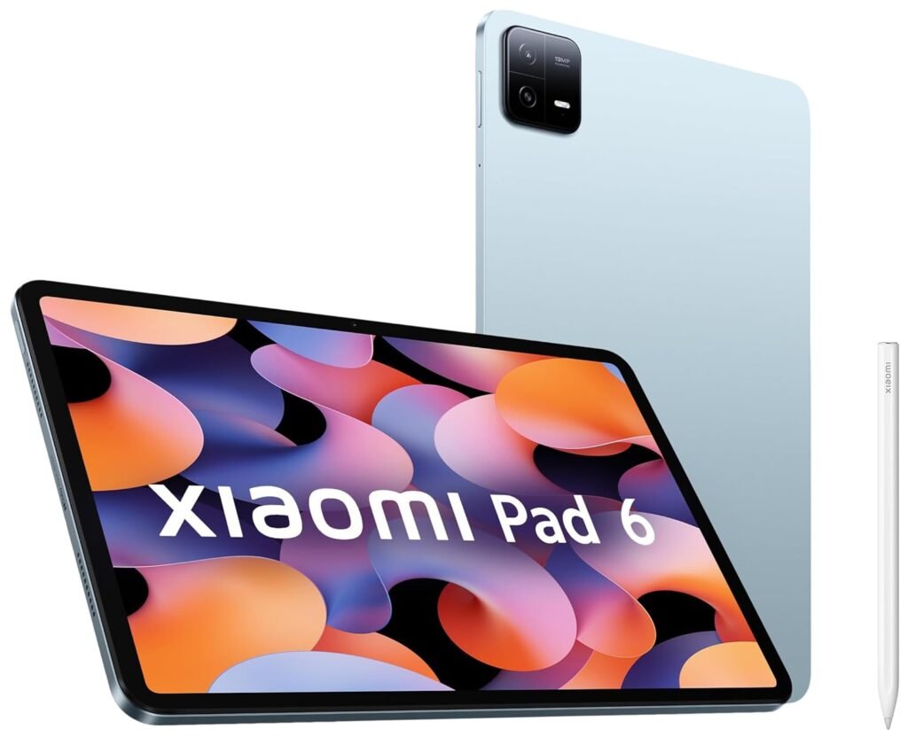 Xiaomi Pad 6| Qualcomm Snapdragon 870| 144Hz Refresh Rate| 8GB, 256GB| 2.8K+ Display (11-inch/27.81cm)|1 Billion Colours| Dolby Vision Atmos| Quad Speakers| Wi-Fi| Mist Blue with Pen