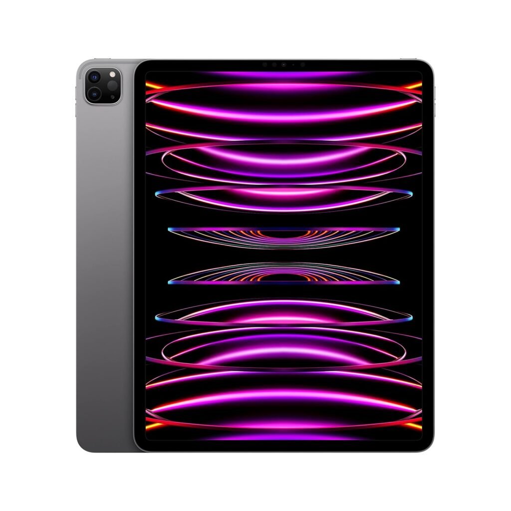 Apple iPad Pro 12.9″ (6th generation): with M2 chip, Liquid Retina XDR display, 156GB, Wi-Fi 6E, 12MP front/12MP and 10MP back cameras, Face ID, all-day battery life – Space Grey